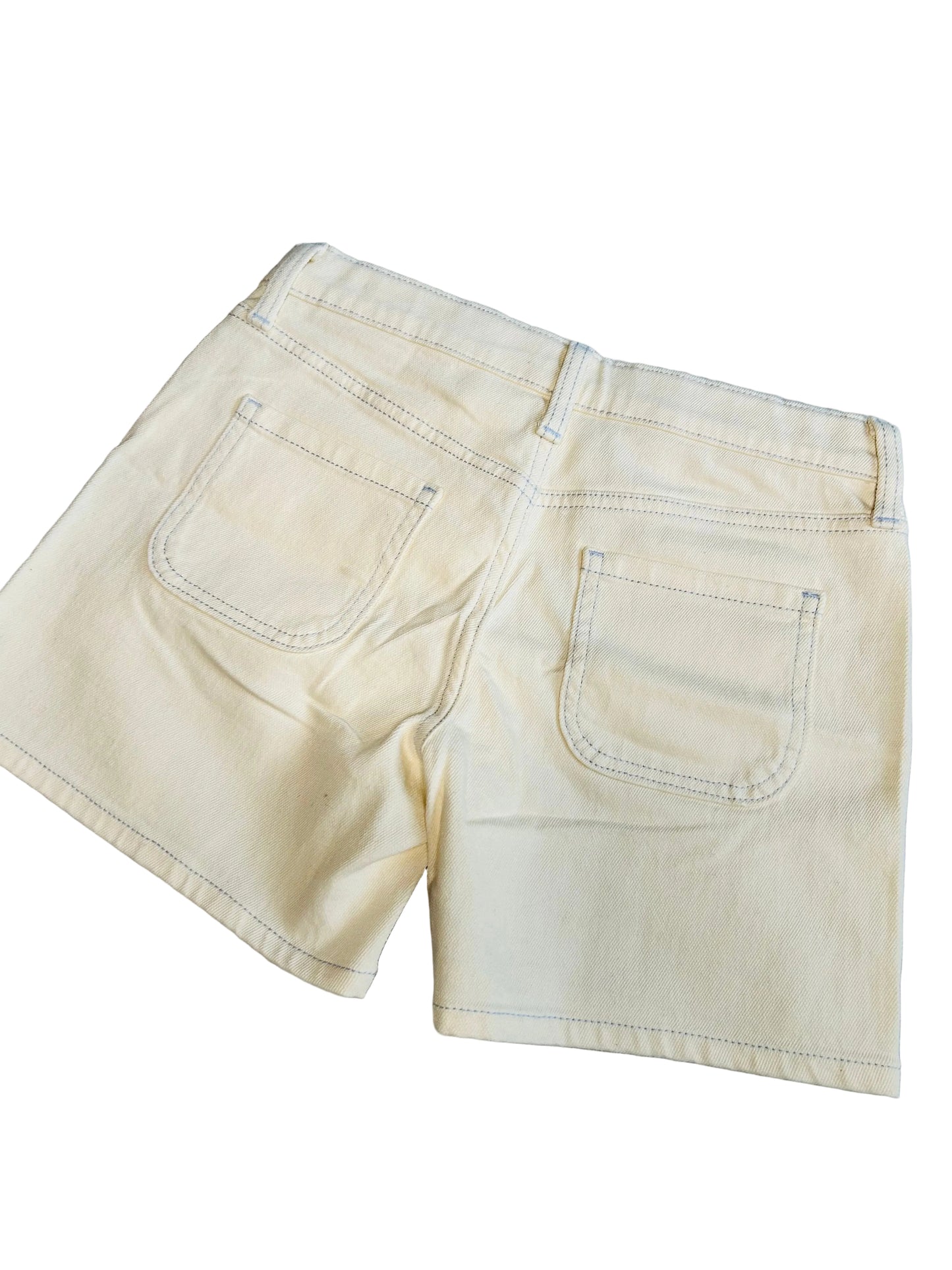 St Cream Blue Stitch Shorts M