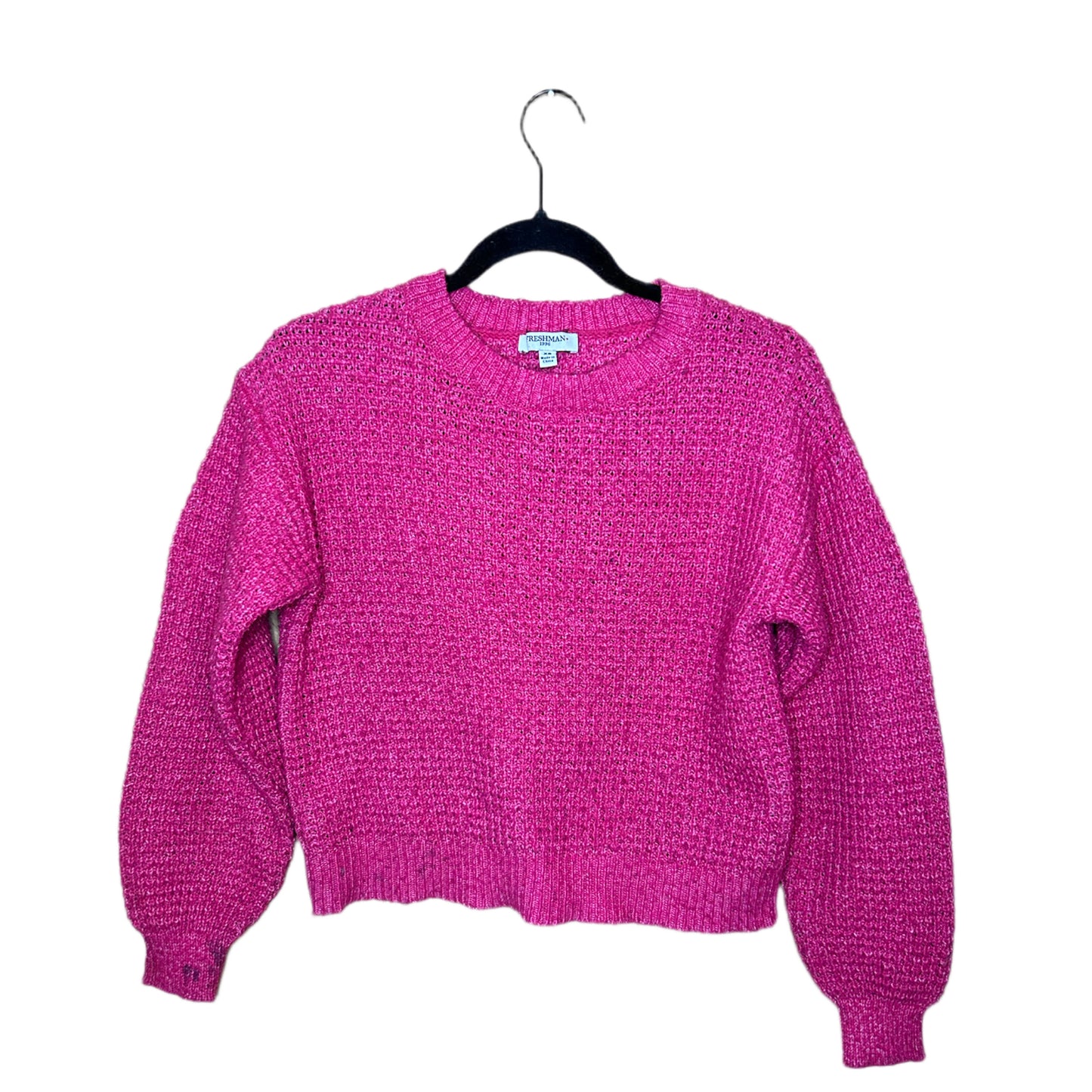 Freshman Hot Pink Crotchet Sweater