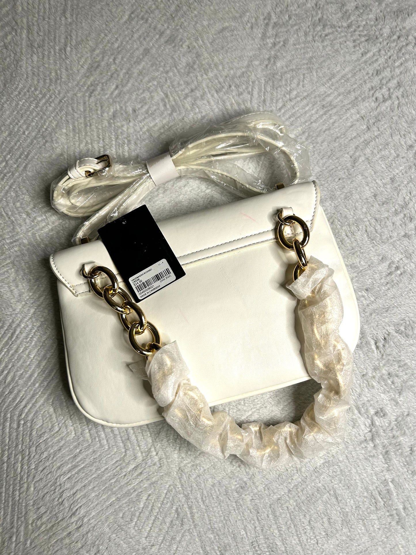 White Gold Link Chain Purse