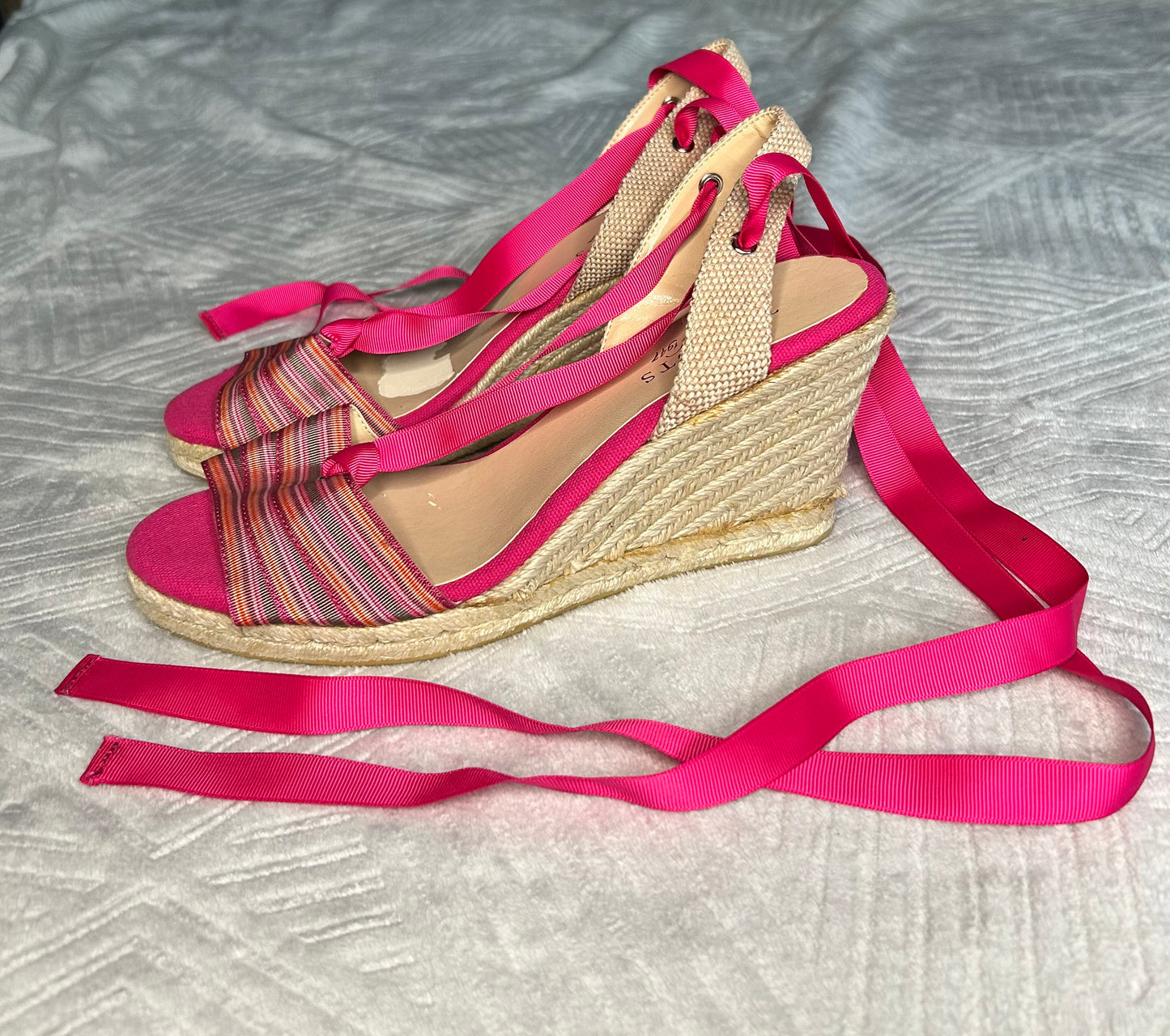 Hot Pink Wedge Tie Up 9