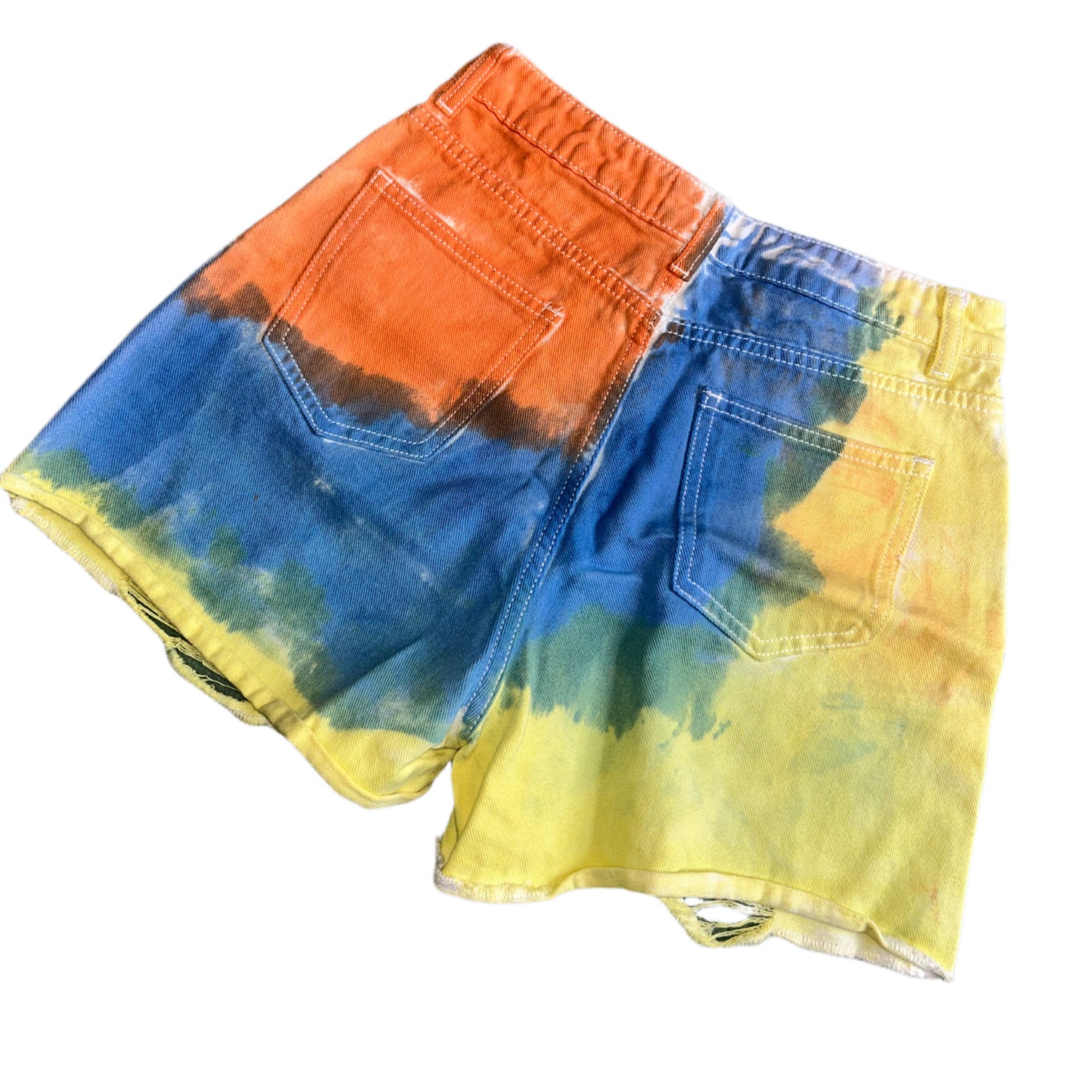 Hey There Cider Tie-dye Denim Shorts M