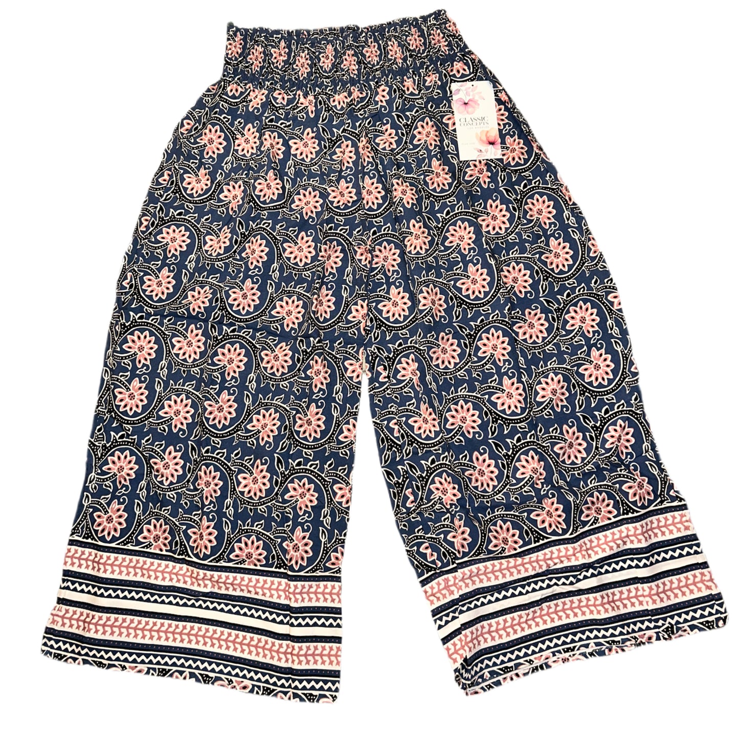 X3 Blue/Pink Chiffon Pants 3X
