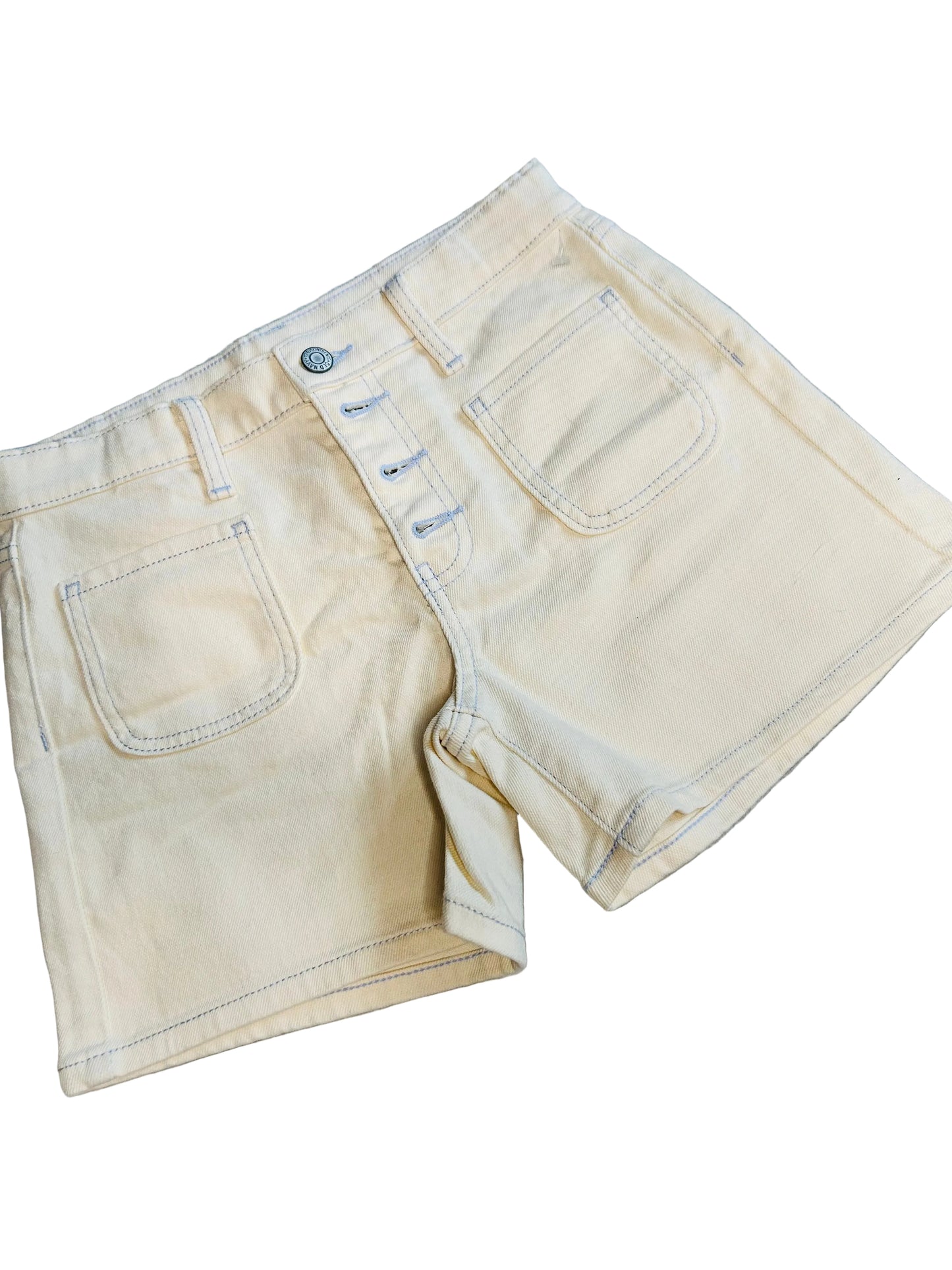 St Cream Blue Stitch Shorts M