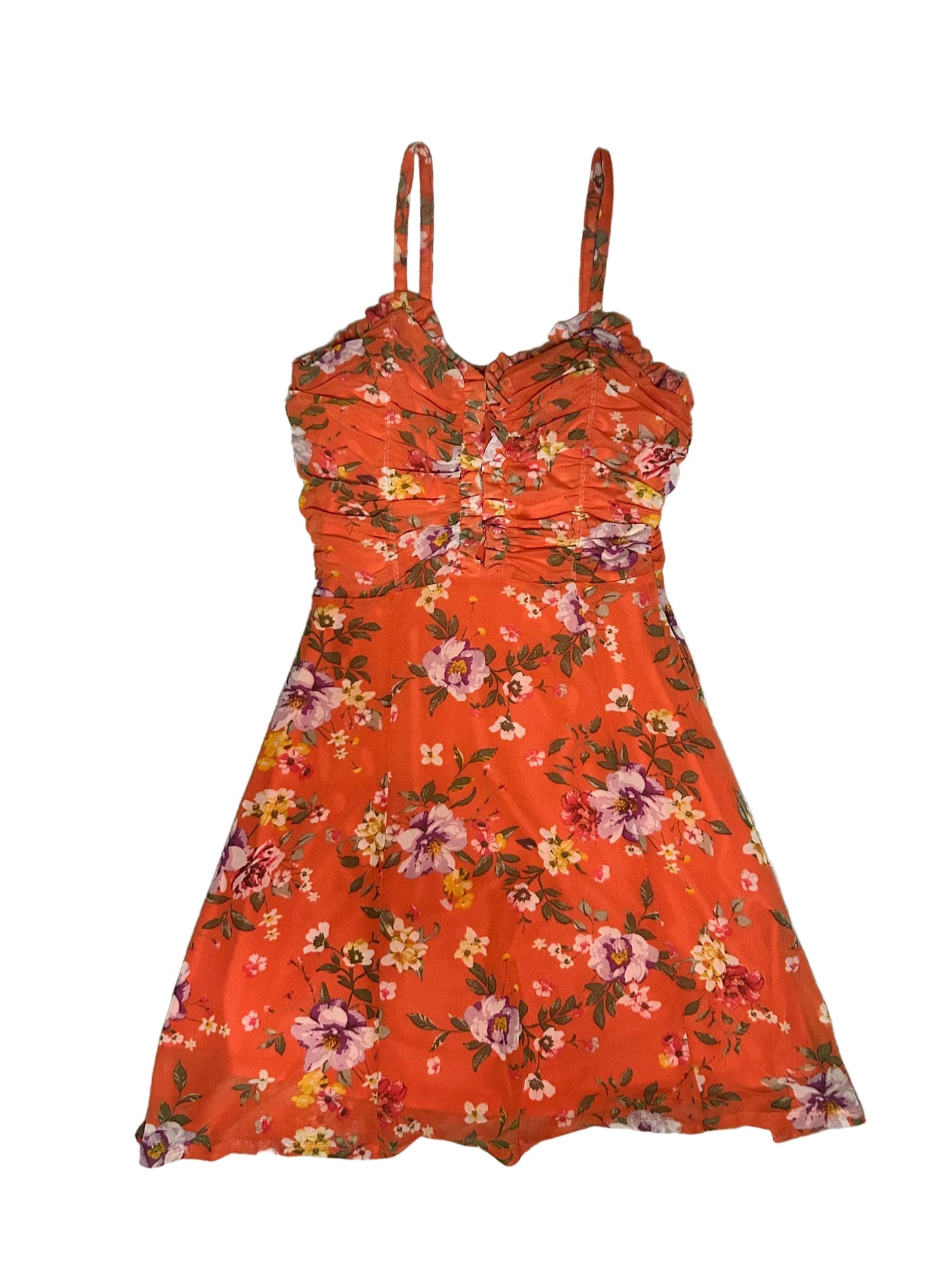 Salmon Floral Dress S