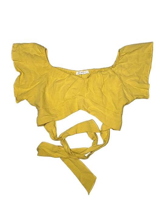 Light Yellow Tie Up Top S