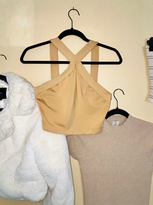 Warm Caramel Diamond Crop