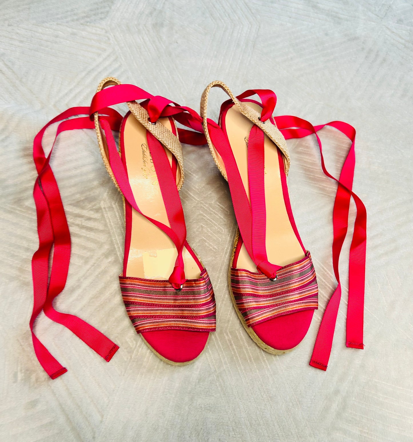 Hot Pink Wedge Tie Up 9