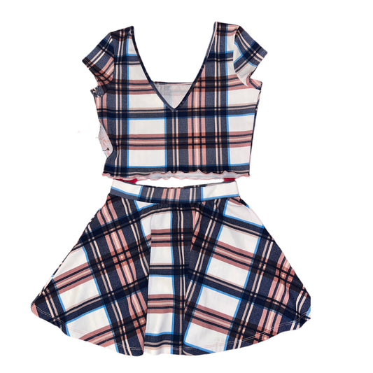 Pink/Blue Plaid Skirt Set *New*