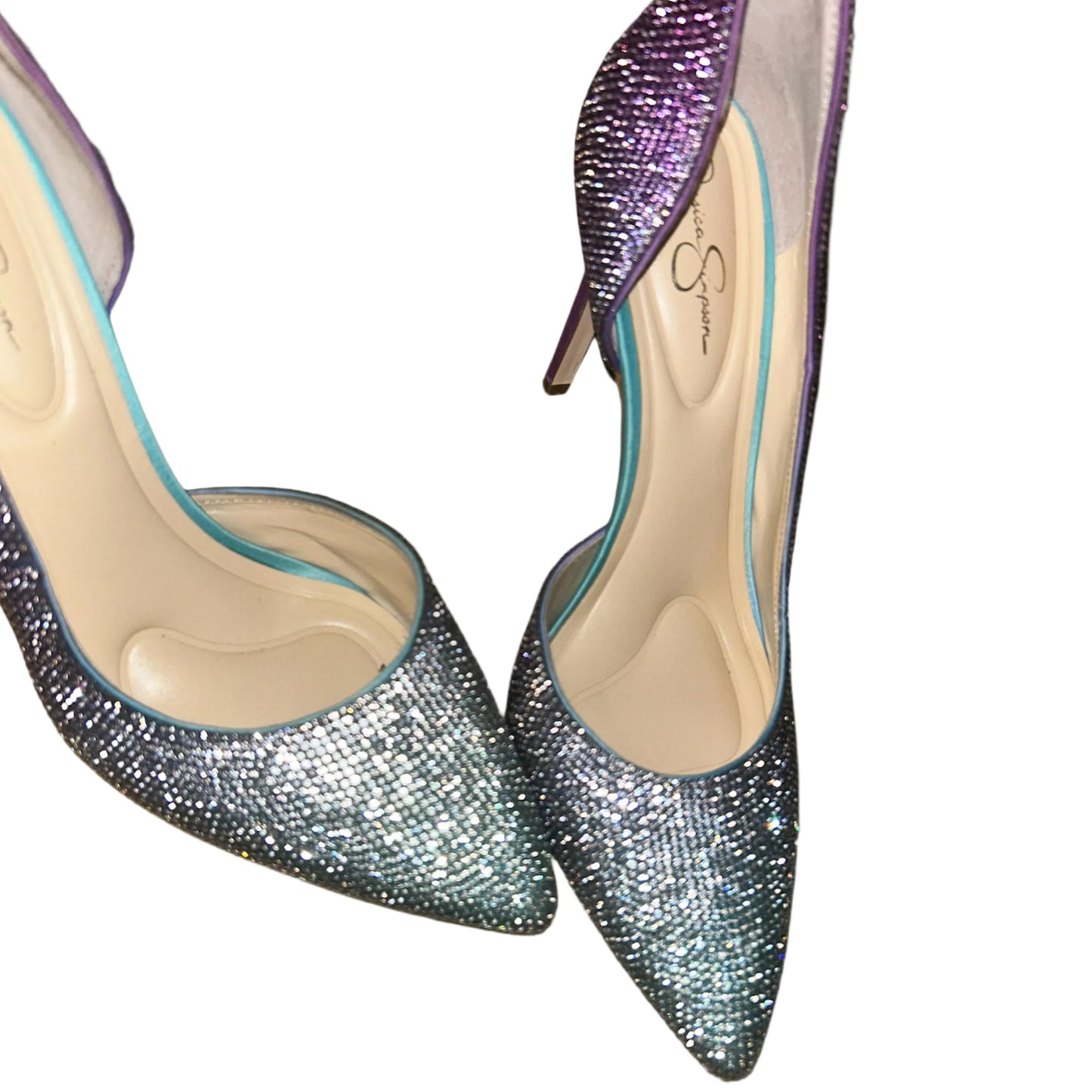 Blue/Purple Rhinestone Pumps 8