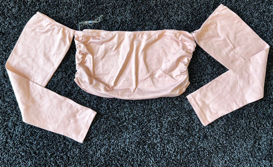 Open Shoulder Longsleeve Blush Crop Top *NEW*