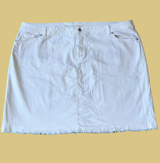 X4 White Denim Skirt 28