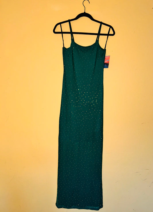 Green Botanical Sparkle Dress *BRAND NEW W/TAGS*