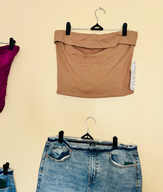 Crop Toffee Tube Top *BRAND NEW W/TAGS*