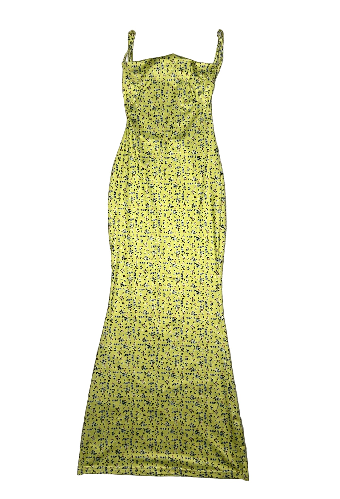 Light Green Floral Openback Maxi S