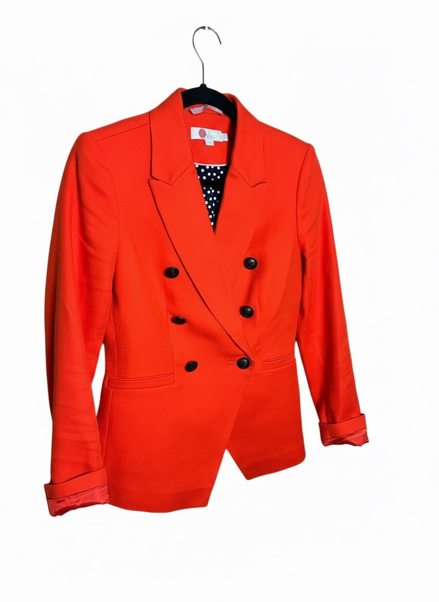 Red/Black Button Blazer S