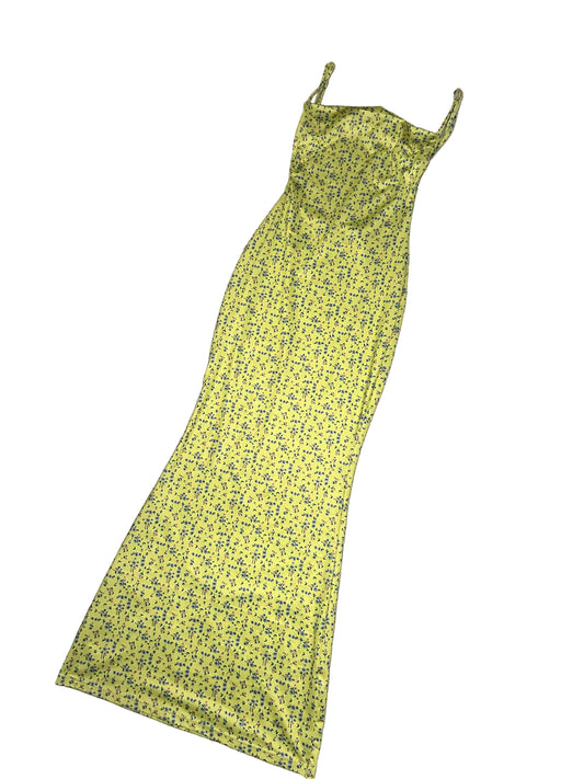 Light Green Floral Openback Maxi S