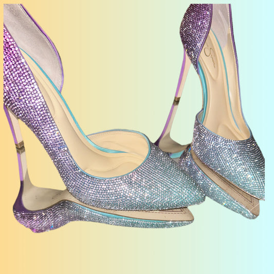Blue/Purple Rhinestone Pumps
