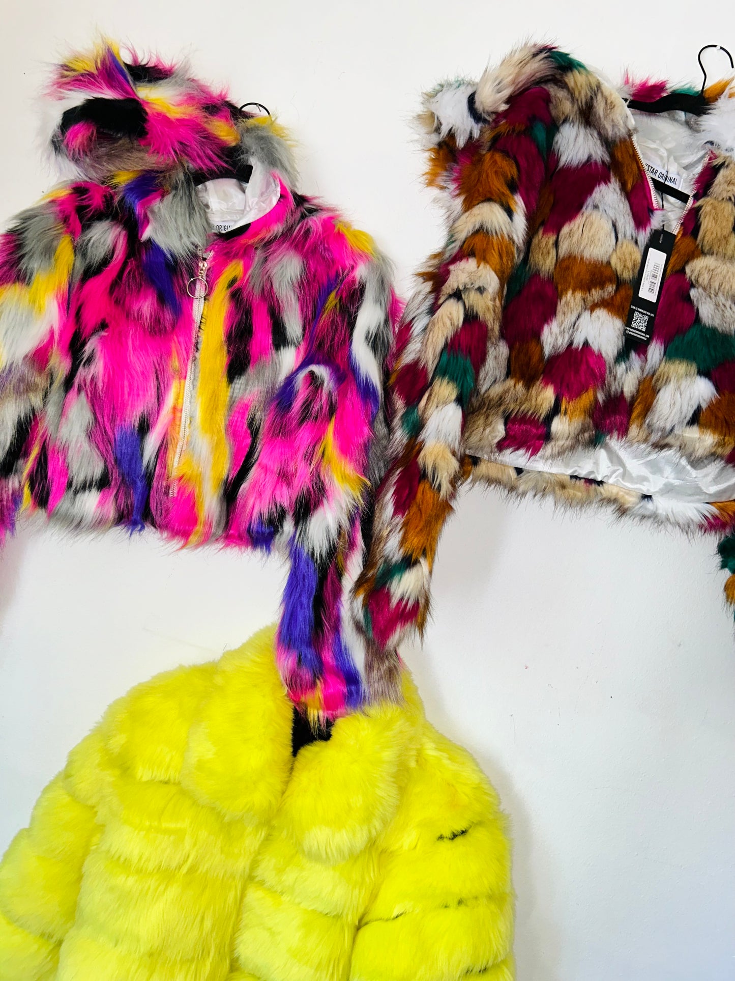 Neon Faux Fur Jacket *NEW W/Tags*