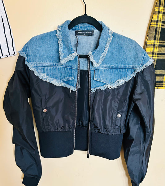 Blk/Denim Jacket *Brand New w/Tags*
