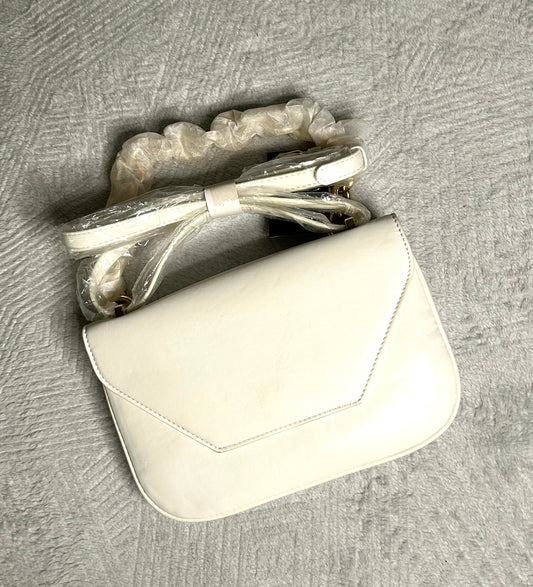 White Gold Link Chain Purse