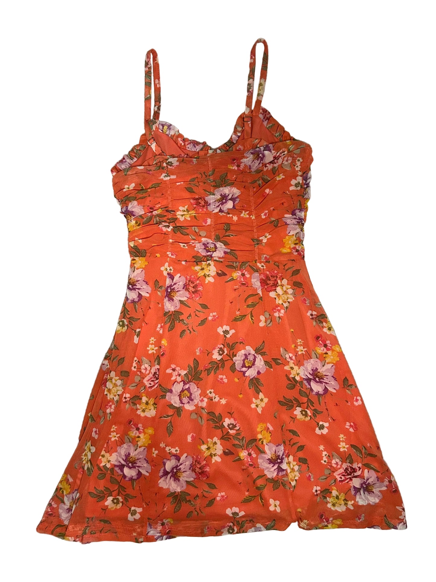 Salmon Floral Dress S