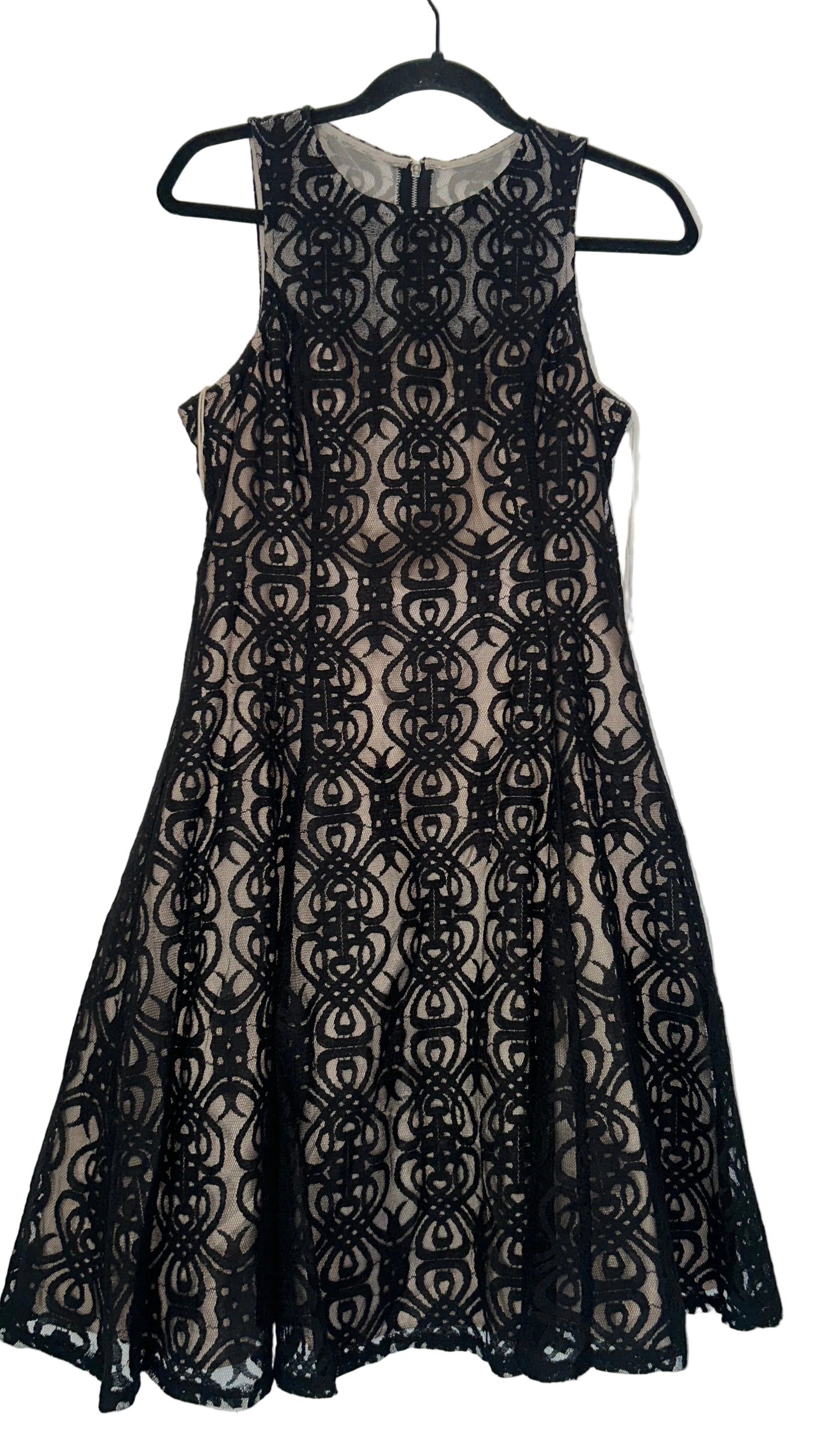Nude/Blk Lace Dress 8