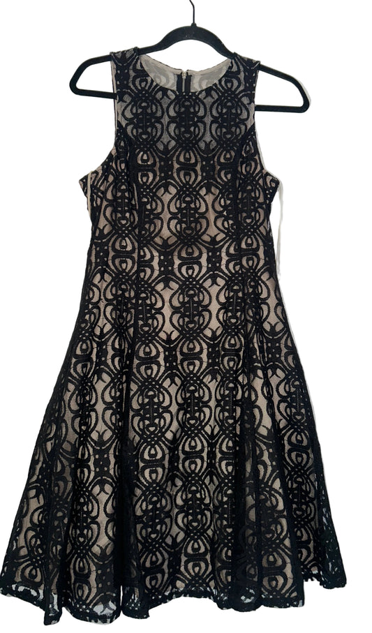 Nude/Blk Lace Dress 8