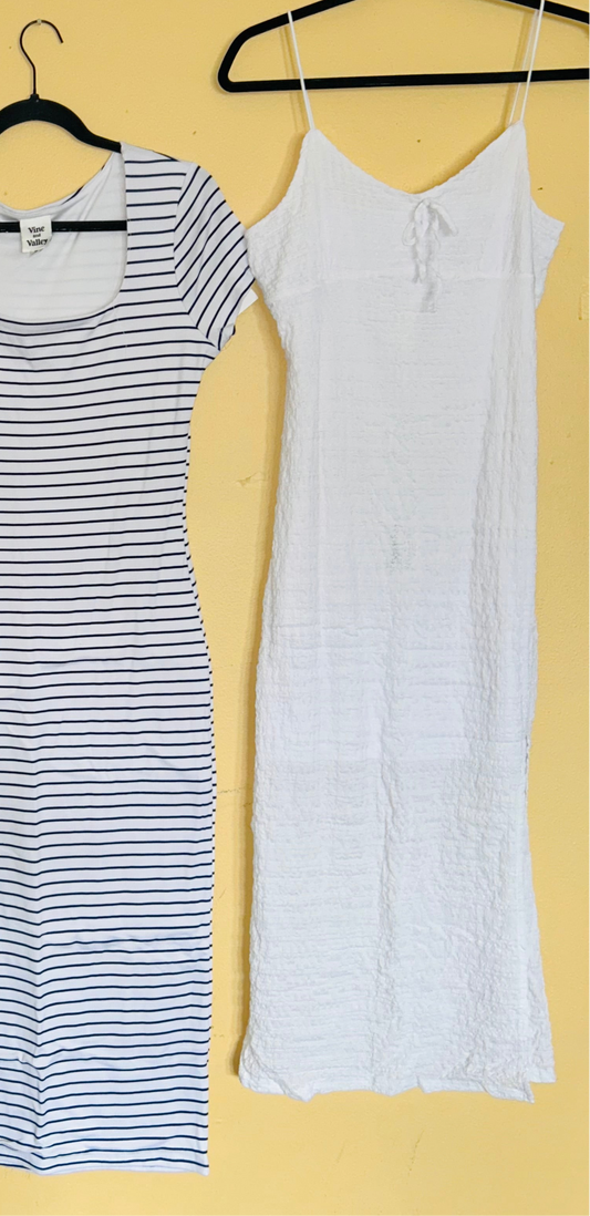 White Lace Scrunch Dress *BRAND NEW W/TAGS*