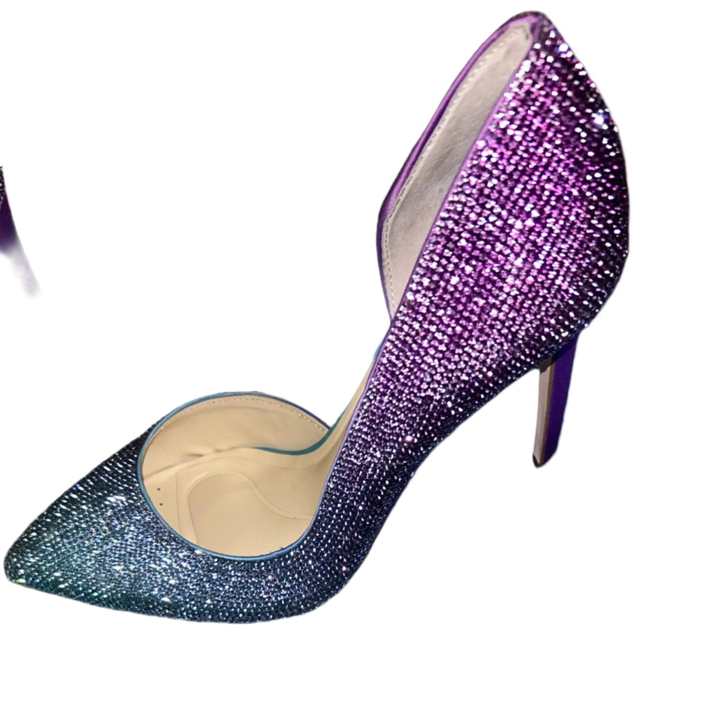 Blue/Purple Rhinestone Pumps 8