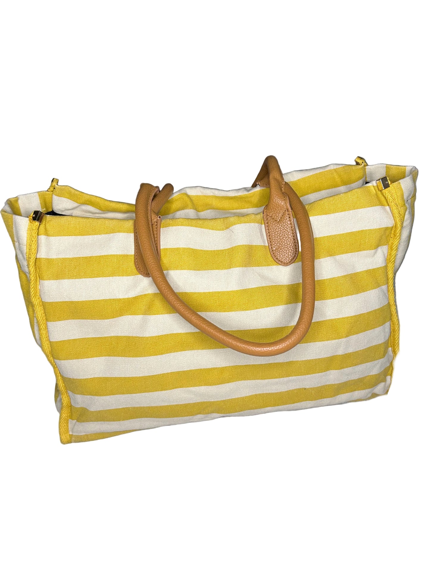 Gold/Cream Beach Tote