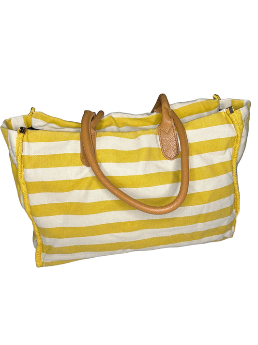 Gold/Cream Beach Tote