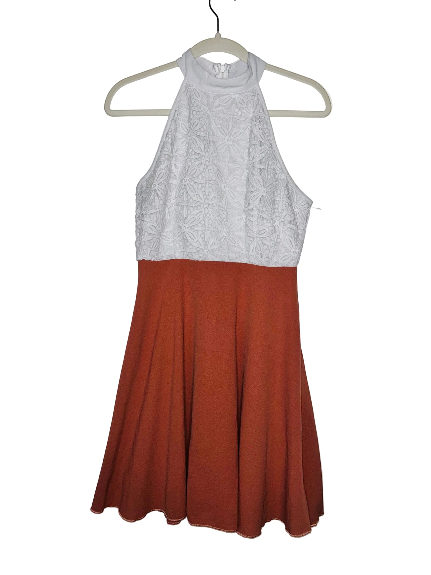 White Lace/Red Clay Dress M