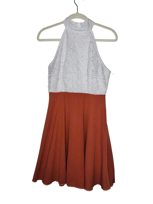 White Lace/Red Clay Dress M