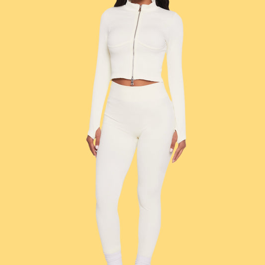 Bustier Detail Track Set White *NEW W/Tags*