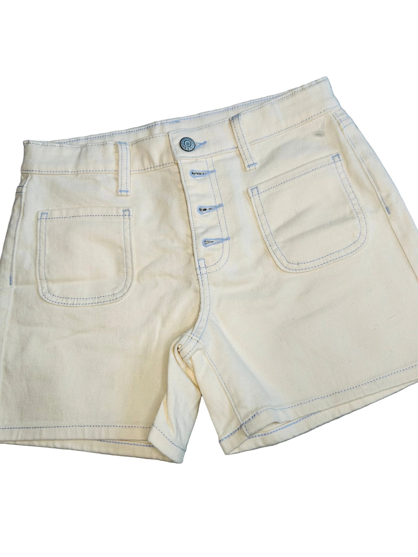 St Cream Blue Stitch Shorts M