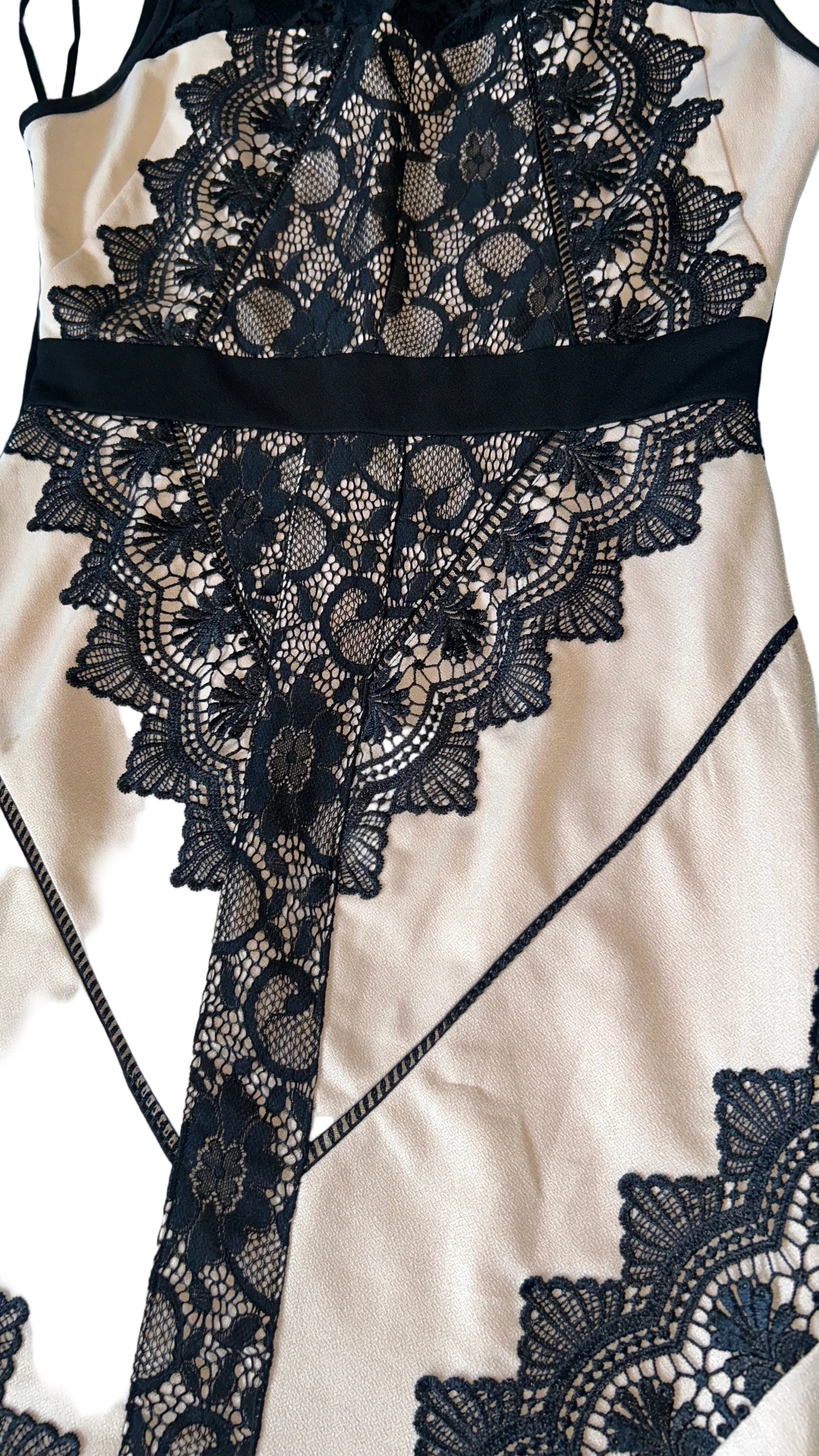 Nude/Blk Design Dress M