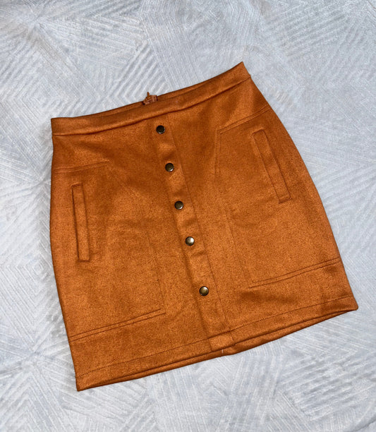 Skirt Caramel Button Down L