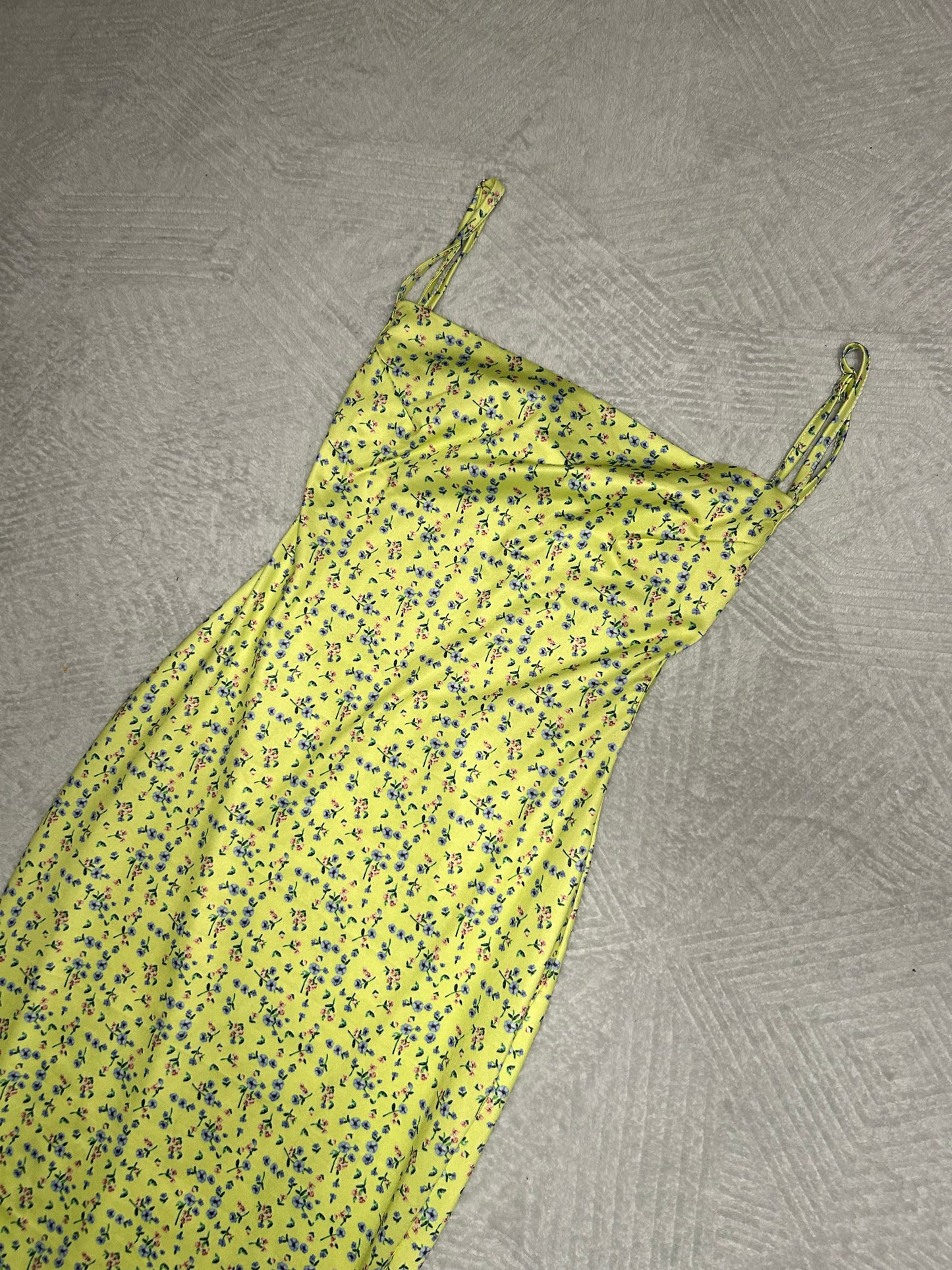 Light Green Floral Openback Maxi S