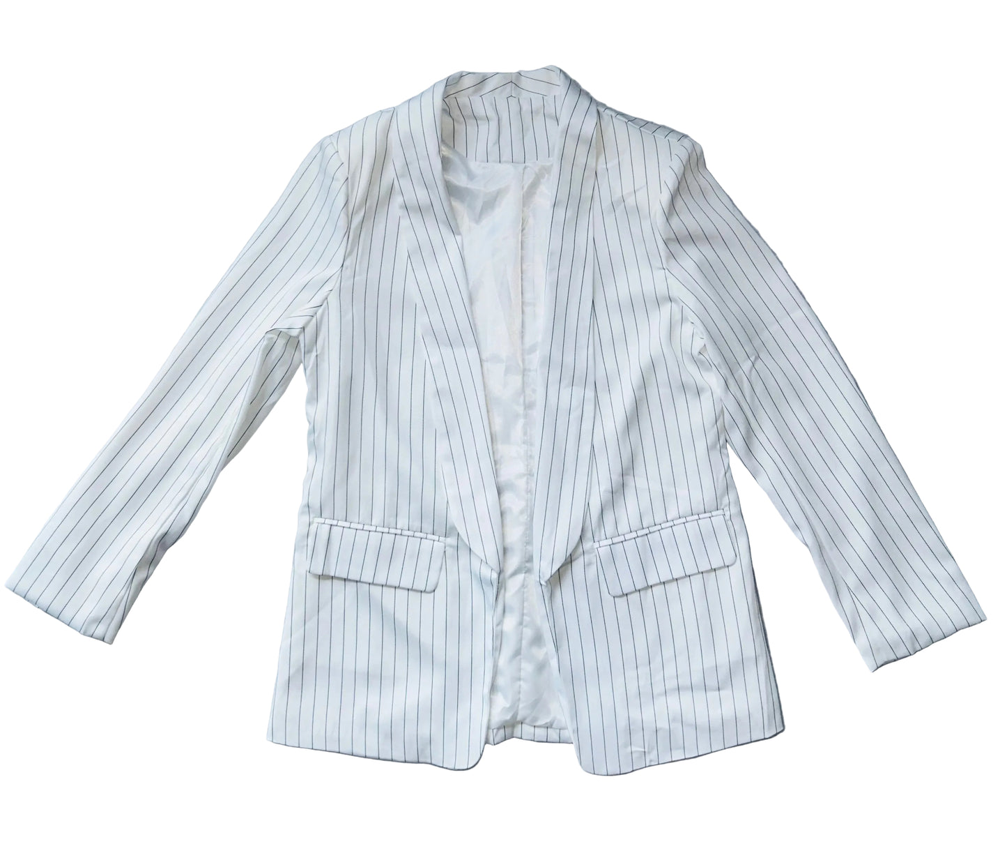 White Pinstripe Blazer M