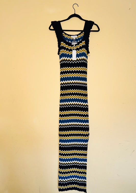 Color Striped Long Dress *BRAND NEW W/TAGS*