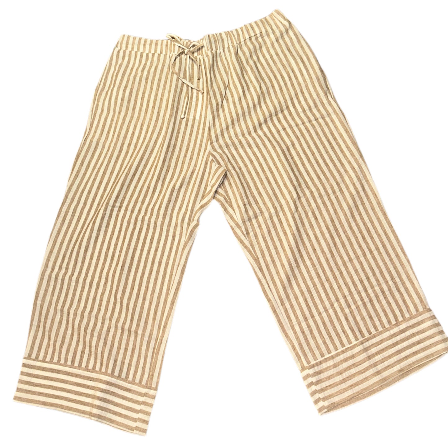 X2 Tan/White Chiffon Pants 2X