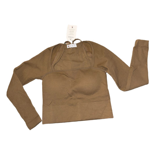 Light Brown Crop Track Top S