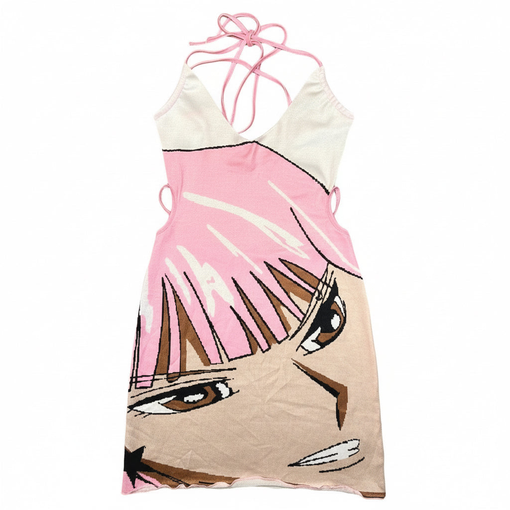Anime Tie Up Openback Dress *Limited* S/M