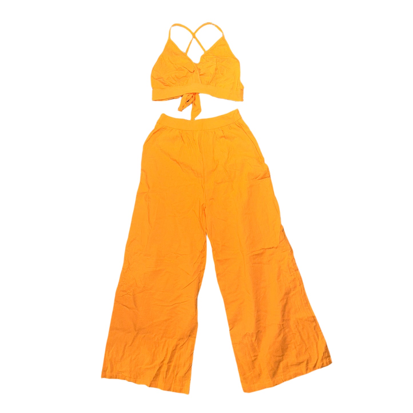 Orange Two Piece Vacay Set XS S