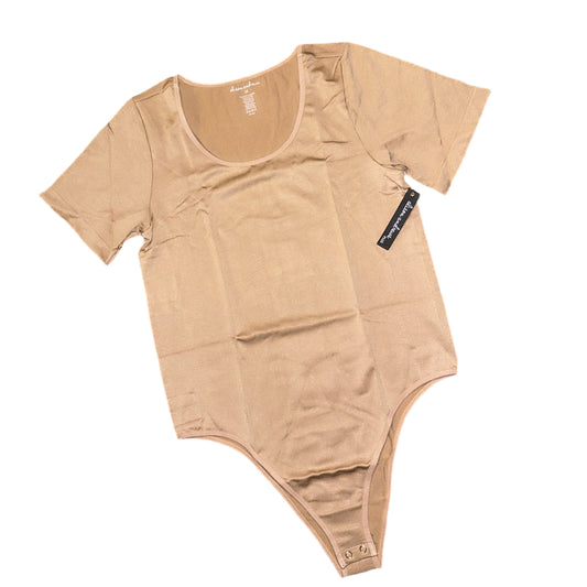 White+Taupe Nylon Bodysuit 3XL