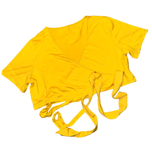 Mustard Tie Up Crop 3XL